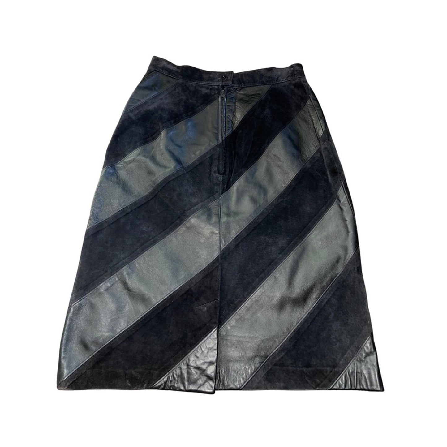 Bagatelle A-line faux leather black vintage skirt