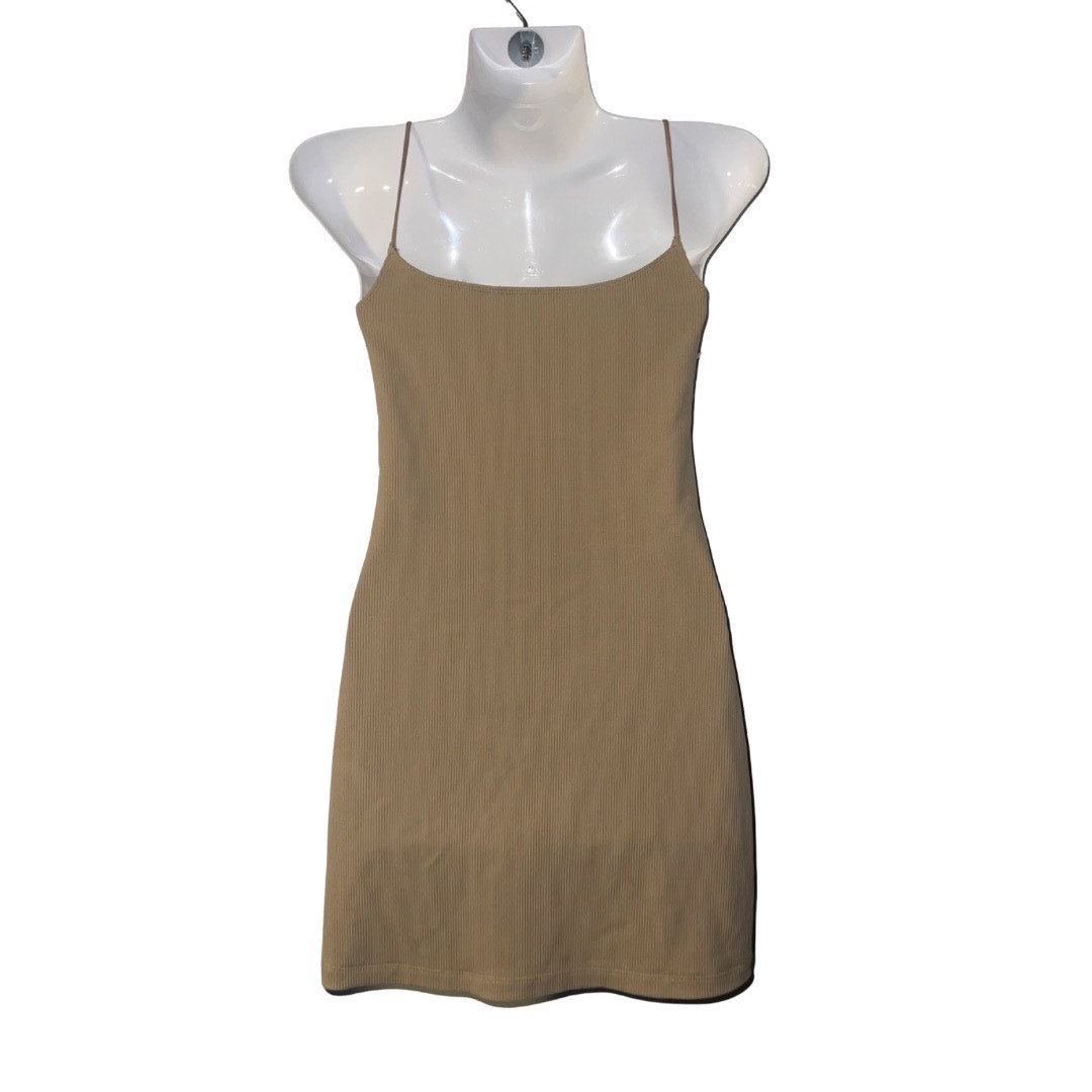 Abercrombie & Fitch Soft Collection Fit To Flatter Ribbed Mini Spaghetti Dress