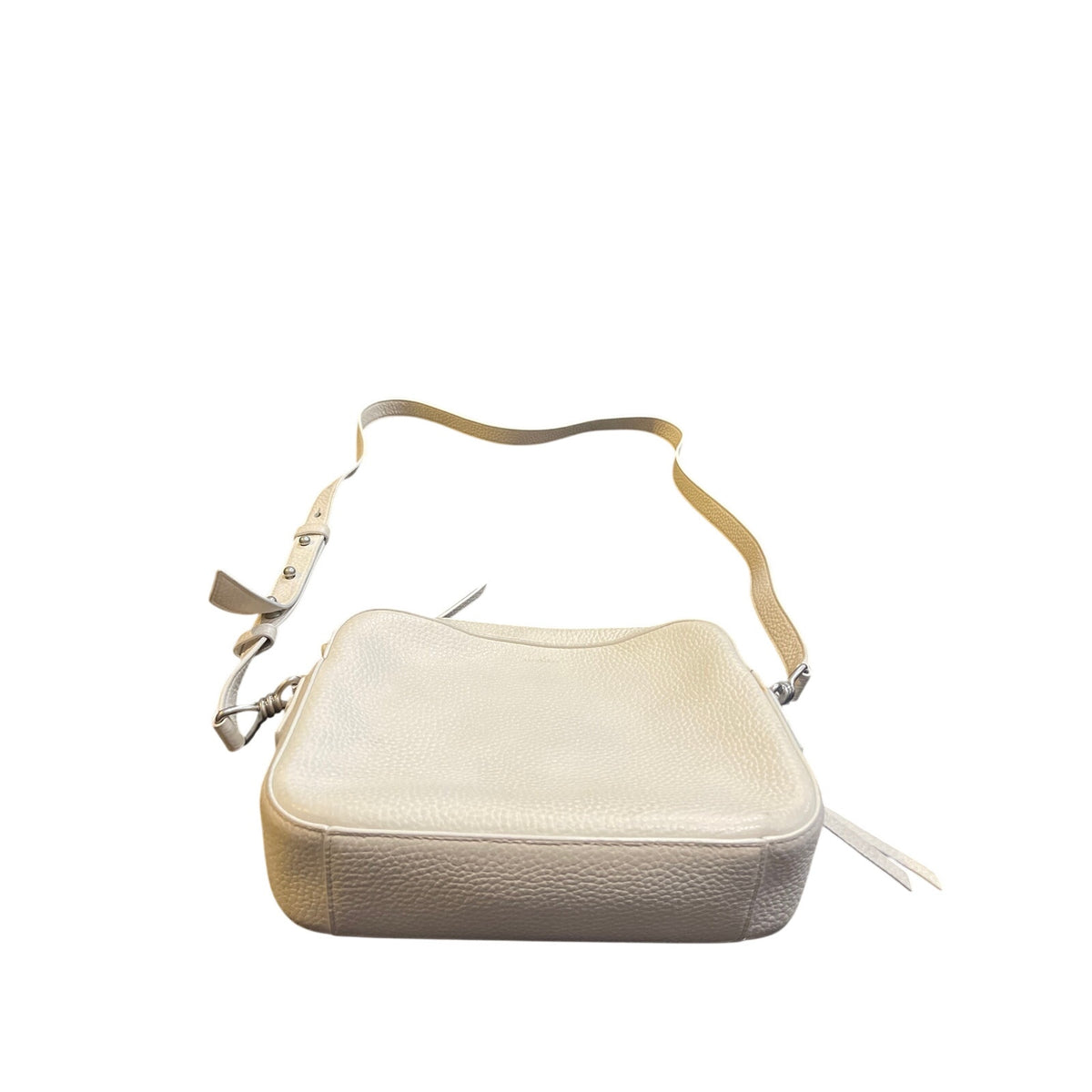 AllSaints Captain Pebble Leather Crossbody Camera Style Bag Sleek Quiet Luxury
