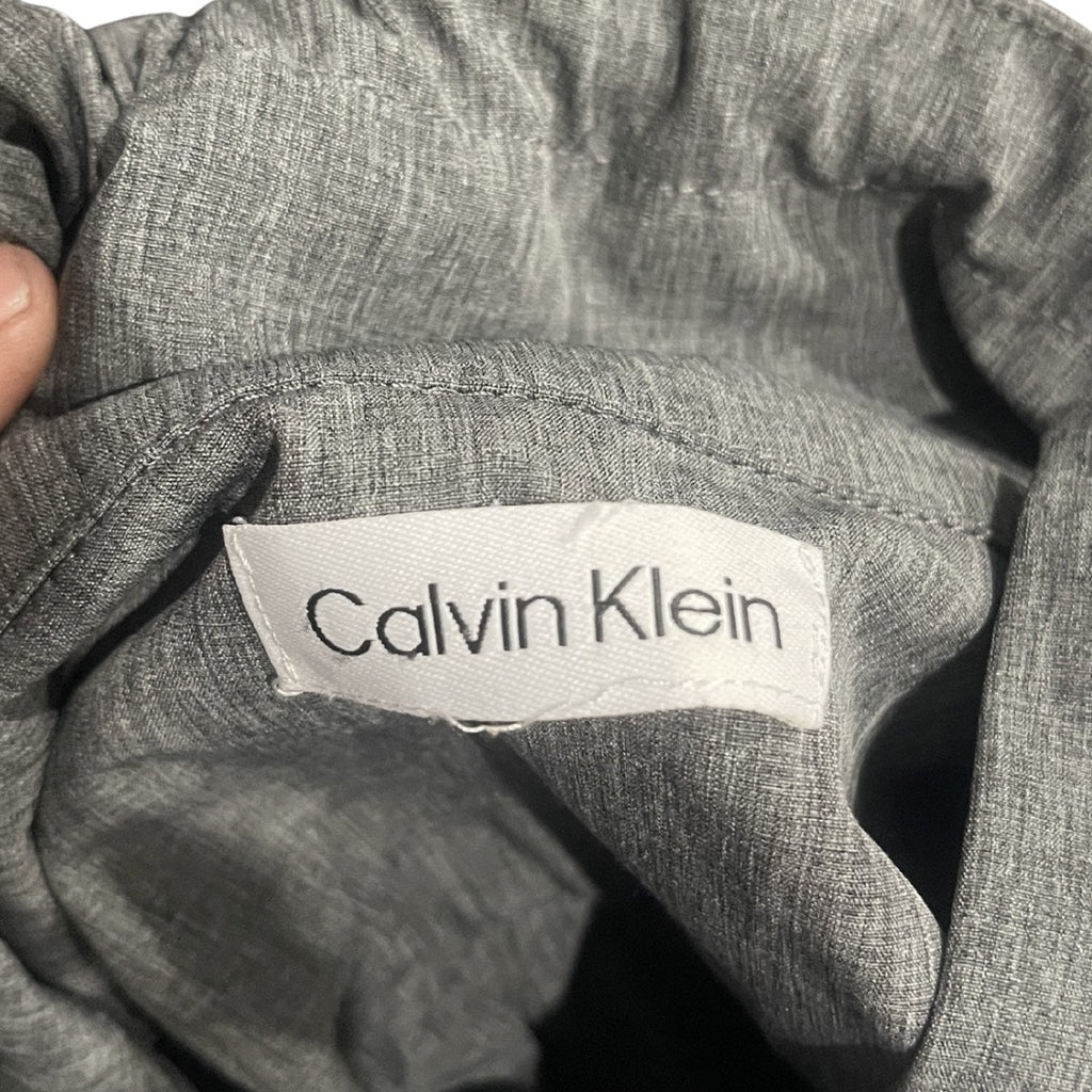 Calvin Klein Lightweight Windbreaker Button Drawstring Jacket Athletic Chic
