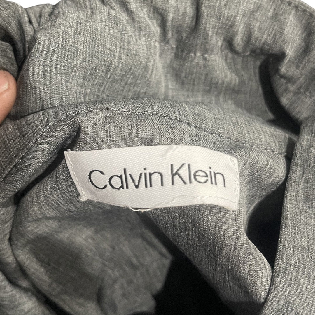 Calvin Klein Lightweight Windbreaker Button Drawstring Jacket Athletic Chic