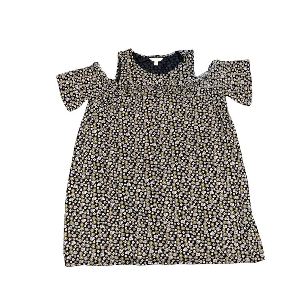 LC Lauren Conrad Ruffle Cold-Shoulder Dress Plus Size XXL Floral Garden
