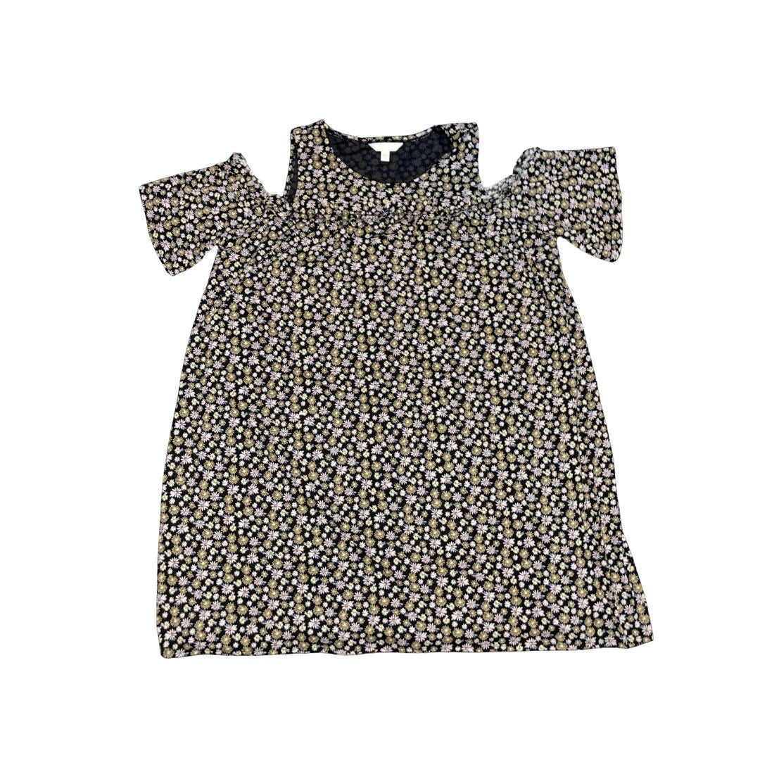 LC Lauren Conrad Ruffle Cold-Shoulder Dress Plus Size XXL Floral Garden