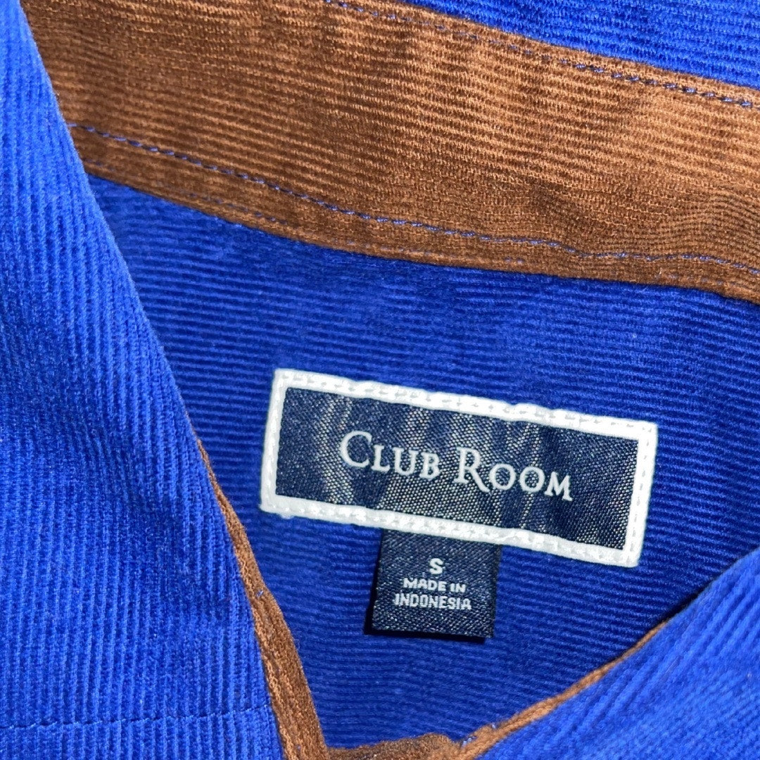 Club Room Mens Colorblocked Corduroy Shirt Button down collar size small Cotton