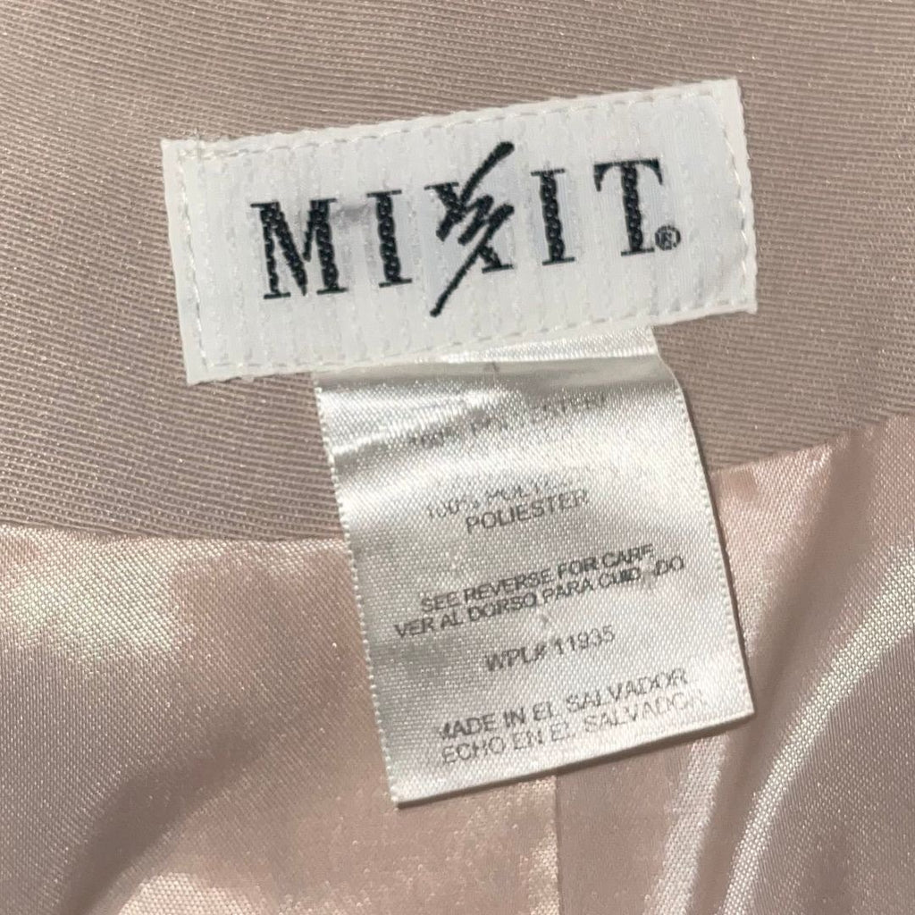 MIXIT Stretch Button up Jacket Blazer Khaki Career Office Business Casual Y2K