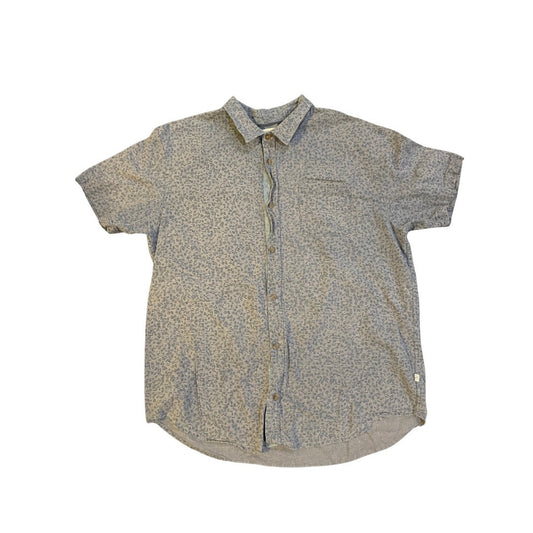 Vintage Hang Ten Surfer Short Sleeve Shirt Hawaiian Linen Cotton Blend Size XXL