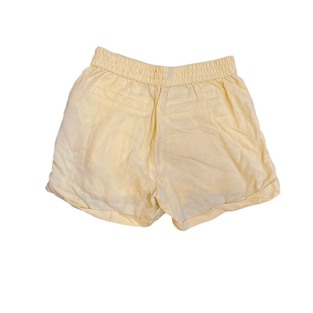 Rachel Zoe High Waisted Butter Yellow Shorts SZ S Lightweight Casual Preppy