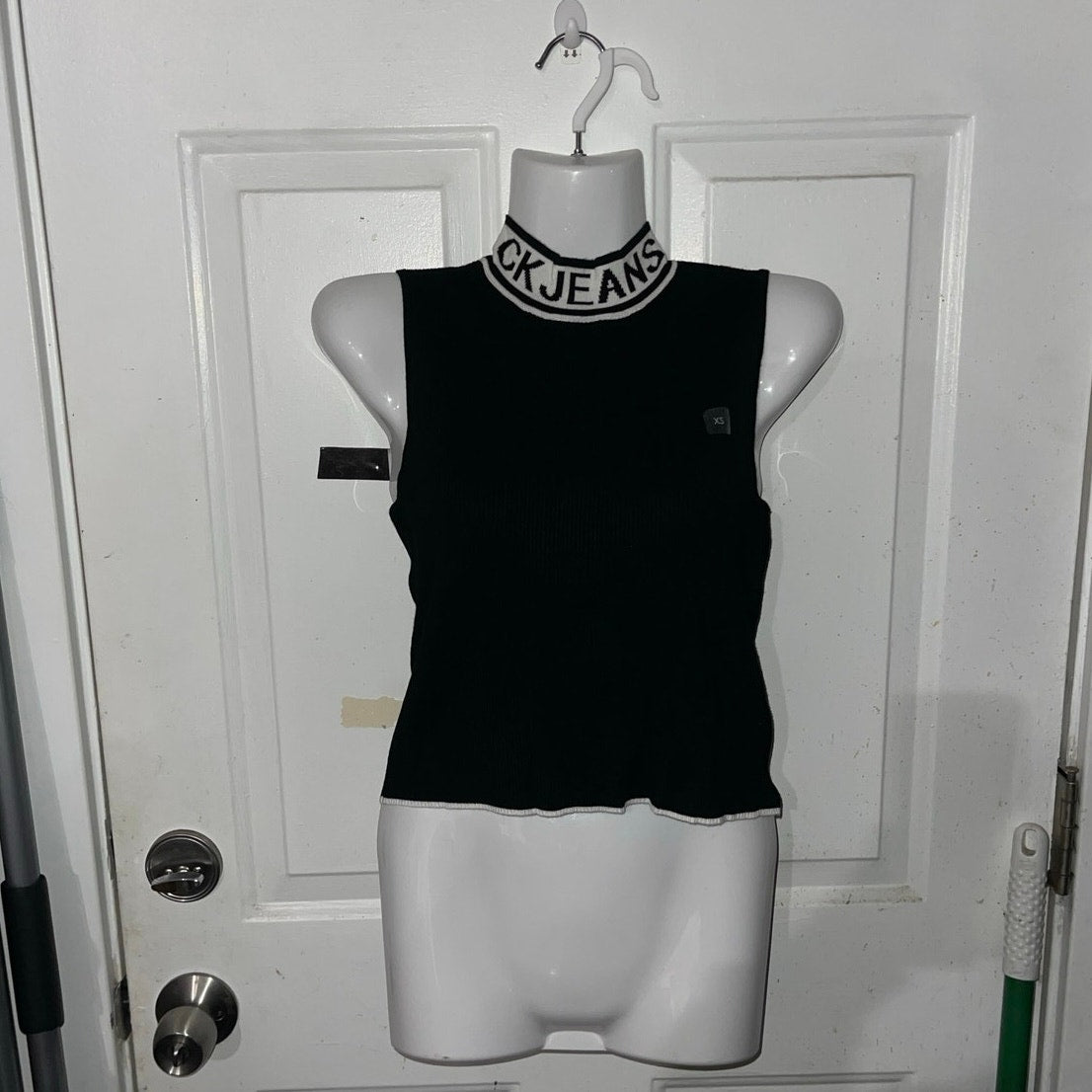 Calvin Klein Rib Sleeveless Tank Top Turtleneck NWT Size XS