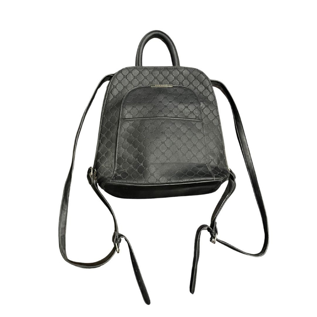 Steve Madden Black Monogram Backpack Bag Y2K Fashionable Girly