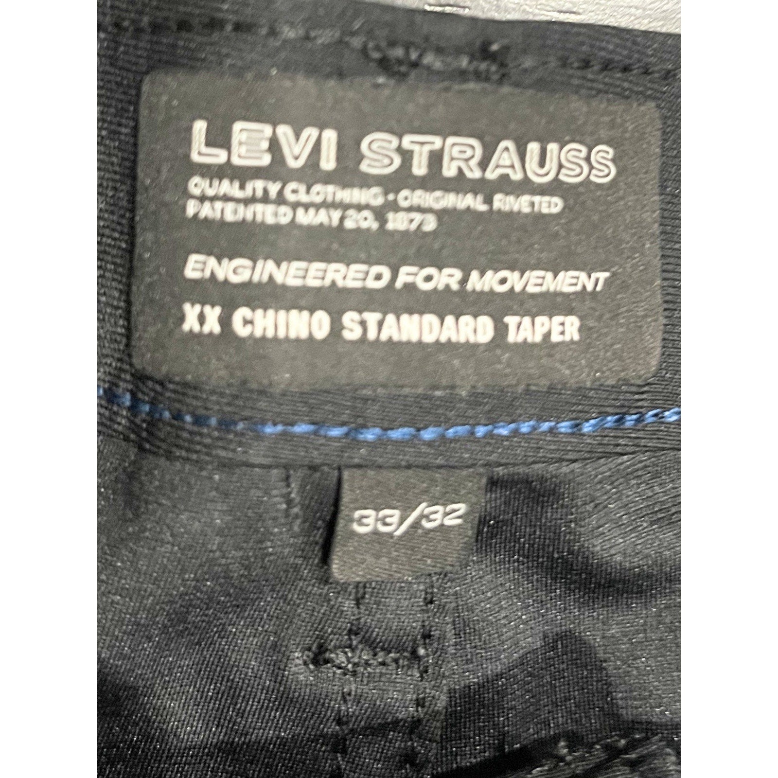 Levi Strauss XX Chino Standard Taper Tech Pants Size 33 Performance Wrinkle Free