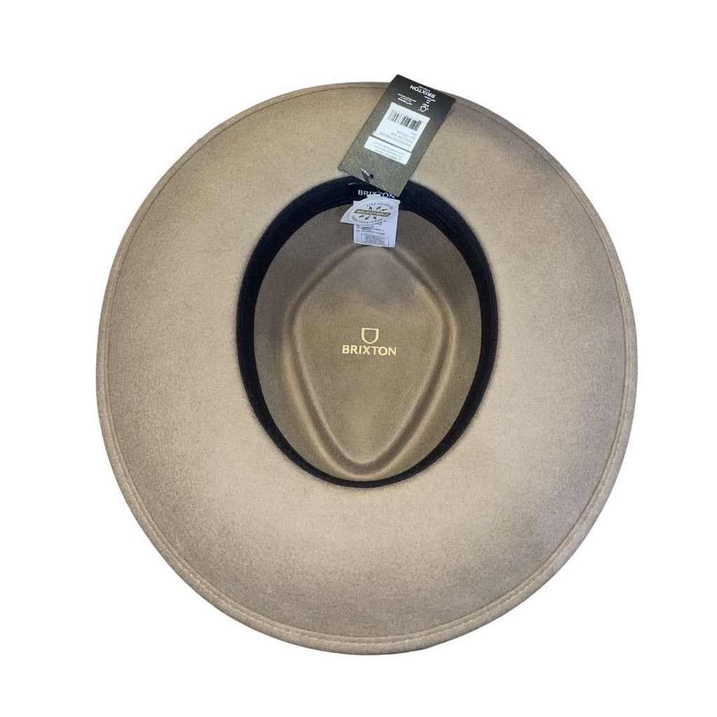 Brixton Brenton Convertabrim Fedora Tobacco Brown SZ Large Adjustable NWT Boho