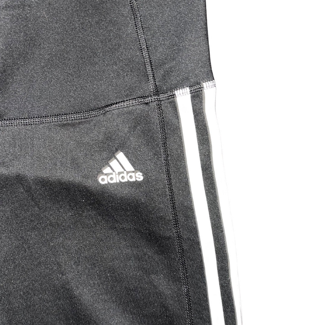 Adidas Women 3 stripe Leggings Running Yoga Athletic Pants Size Large Climalite