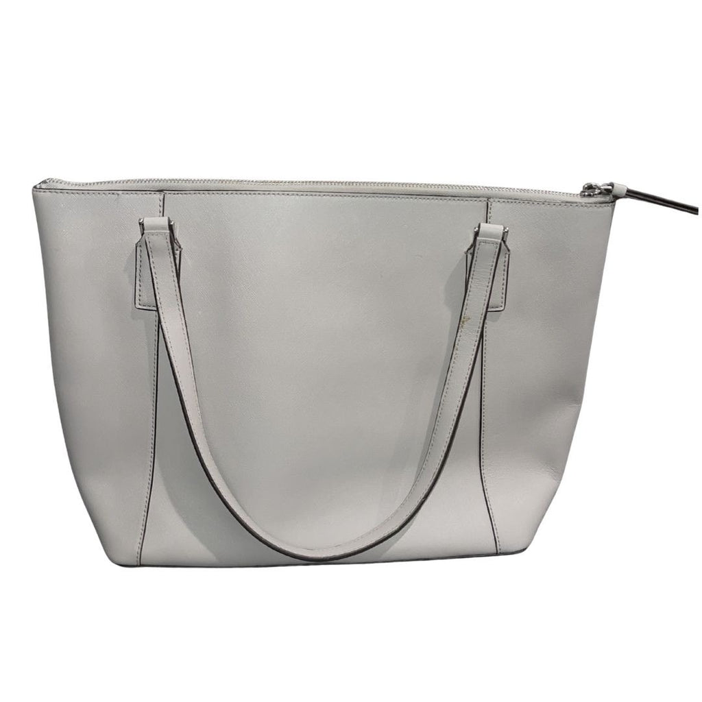 Kate Spade New York Schuyler Leather Tote Handbag Lavender Zip Closure Charm