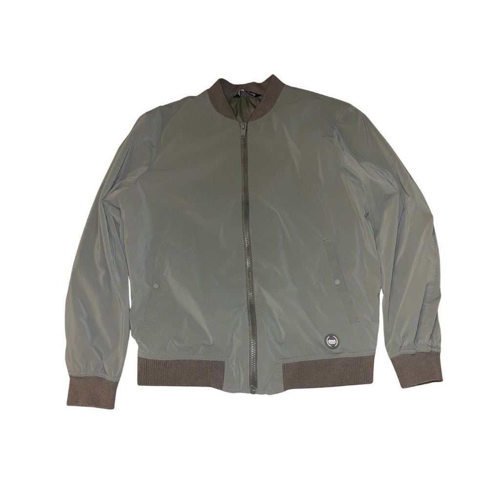 Zara Full Zip Bomber Jacket Green Size XL Outerwear Utility