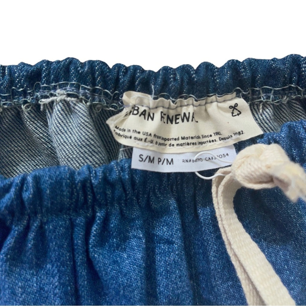 Urban Renewal Denim Style Strapless Bando Top Size S/M Festival Coachella NWT