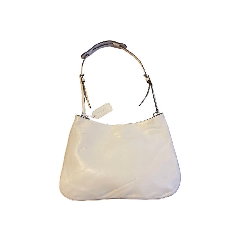 Coach Smooth Leather Penelope Shoulder Bag Chalk White Style CP101 Minimalist