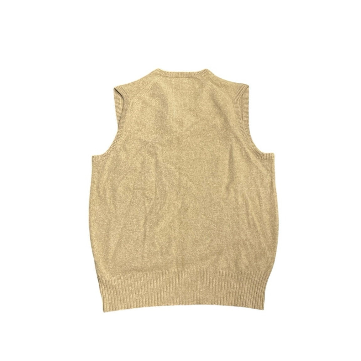 Gimbel Brothers Beige 100% Pure Cashmere Sweater Vest SZ M Grandpacore Vintage