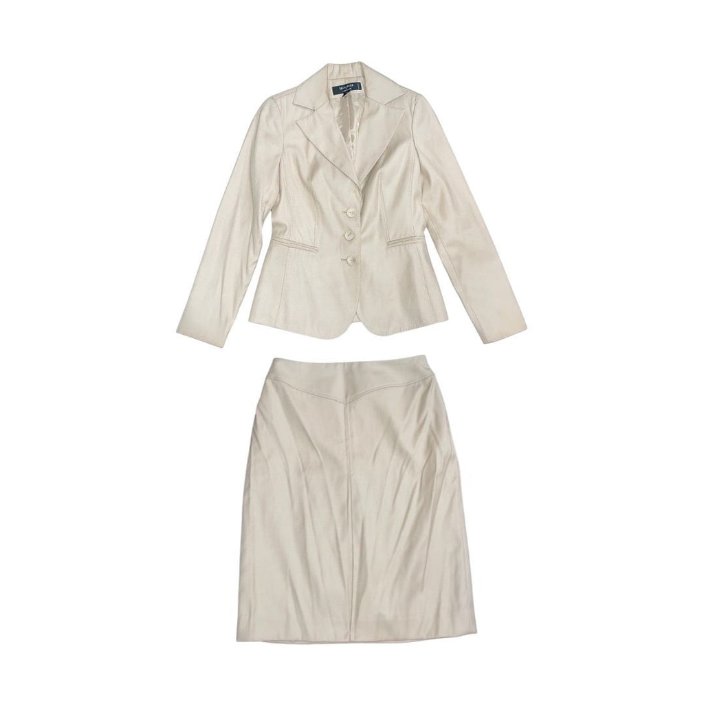 Signature By Larry Levine Blazer Skirt Suit Size 4P Career Office Professional