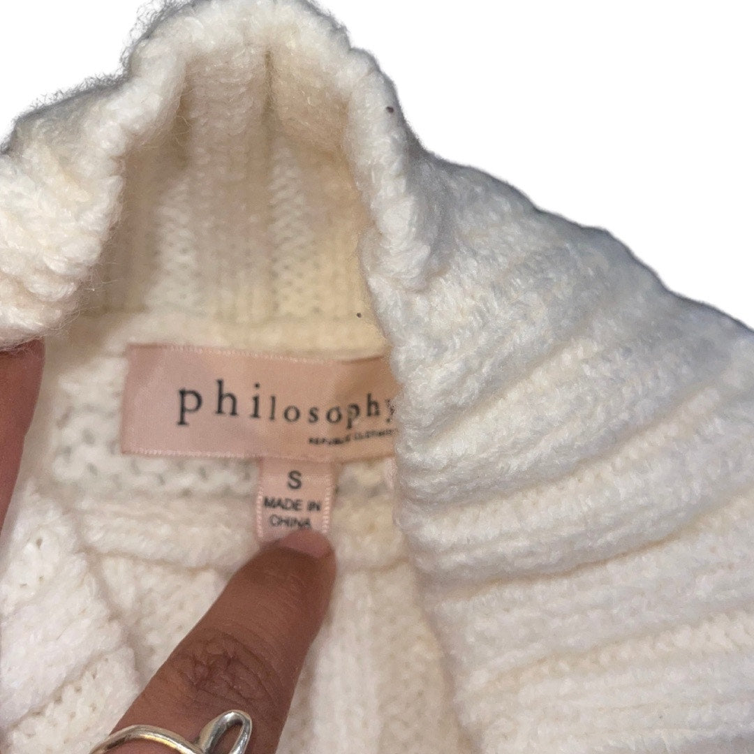 Philosophy Mock Neck Chunky Knit Sweater Size Small Cozy Winter Warm
