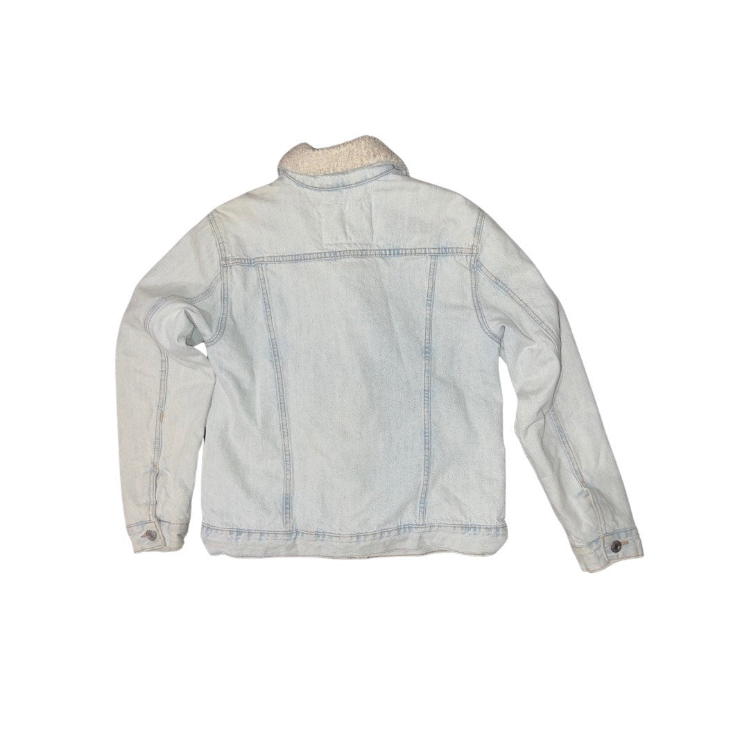Garage Coupe Girlfriend Fit Small Denim Jean Sherpa Lined Jean Jacket Size P/S